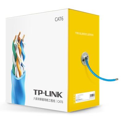 TP-LINK TL-EC600-100 工程级原装六类非屏蔽高速网线 无氧铜CAT6类家装专用箱线a31