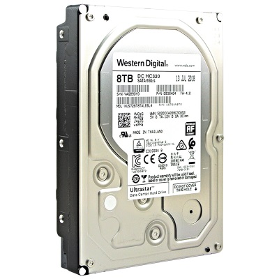 西部数据 企业级硬盘 Ultrastar DC HC320 SATA 8TB 7200转 256MBa36