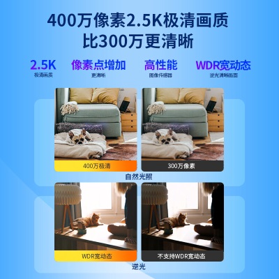 TP-LINK 全彩400万像素升级2.5K超清无线监控摄像头 家用智能网络监控器摄像机a31