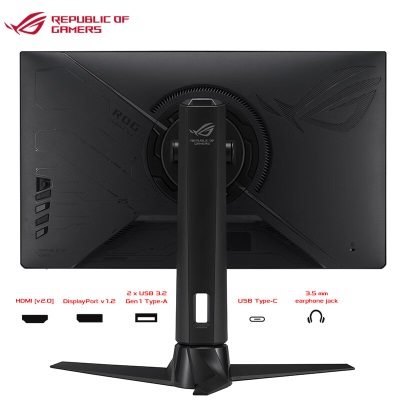 华硕ROG 24.5英寸240Hz刷新率 1MS响应FAST IPS G-Sync USB Type-C旋转升降HDMI/DP电竞显示器a34