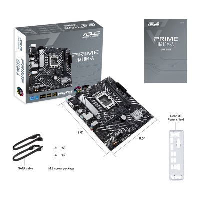 华硕（ASUS）PRIME H610M-A主板 支持DDR5 CPU G6900/12400F/12100F/13100F（Intel H610/LGAa34