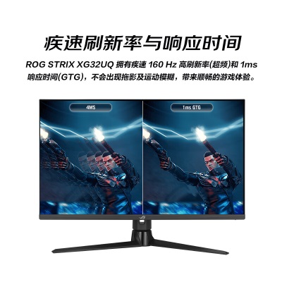 华硕ROG 32英寸4K 144Hz超频160Hz电竞显示器Fast IPS G-Sync HDR600 HDMI2.1 适配40显卡 XG32UQa34