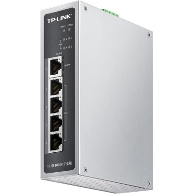 TP-LINK poe交换机5口4口百兆工业以太网企业交换机 监控网络分流器网线分线器集线器POE供电 SF1005P工业级a31