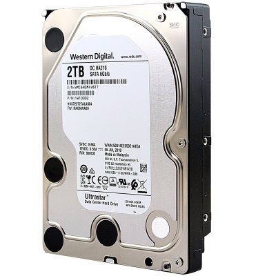 西部数据 企业级硬盘 Ultrastar DC HA210 SATA 2TB 7200转 128MBa36