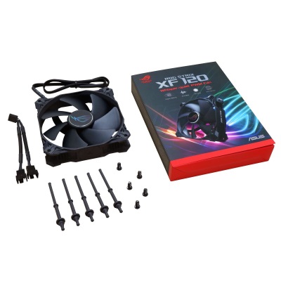 华硕 ASUS ROG STRIX 风神XF120风扇 (黑色12cm机箱散热风扇/磁悬浮轴/CPU风扇/冷排散热/4pina34