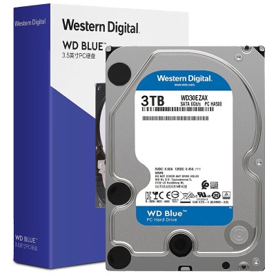 西部数据 台式机机械硬盘 WD Blue 西数蓝盘 3TB 5400转 256MB SATAa36