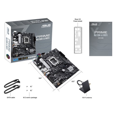 华硕（ASUS）PRIME H610M-A WIFI 支持DDR5  CPU G7400/G6900/12100F（Intel H610/LGAa34