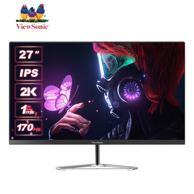 优派27英寸 2K电竞显示器 144Hz(超频170Hz) IPS HDR400 小金刚 TUV认证 电脑游戏外接显示屏a37