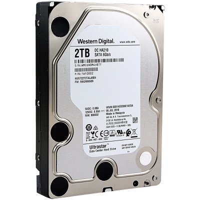 西部数据 企业级硬盘 Ultrastar DC HA210 SATA 2TB 7200转 128MBa36