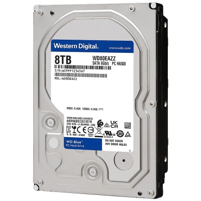 西部数据 台式机机械硬盘 WD Blue 西数蓝盘 8TB 5640转 128MB SATAa36