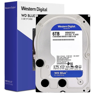 西部数据 台式机机械硬盘 WD Blue 西数蓝盘 6TB 5400转 256MB SATAa36