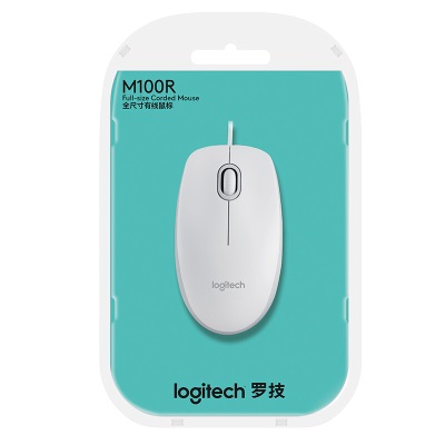 罗技（Logitech）M100r 鼠标 有线鼠标 办公鼠标 对称鼠标 大手鼠标a41