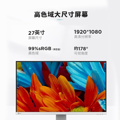 联想来酷 Lecoo一体台式机电脑27英寸(N5095 16G 512G Windows10 无线键鼠)a38