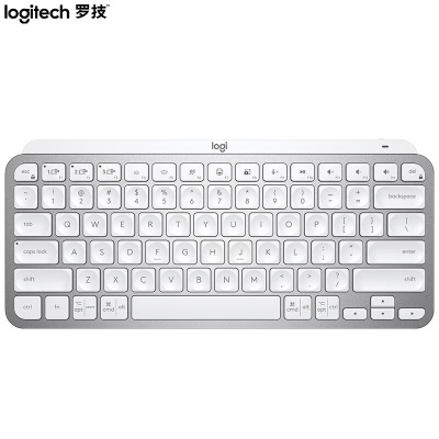 罗技（Logitech）MX Keys Mini Mac版 简约无线背光键盘 浅灰色 蓝牙键盘 办公键盘a41