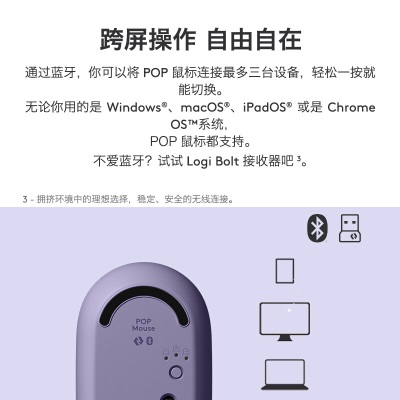 罗技（Logitech）POP MOUSE无线鼠标 蓝牙鼠标a41