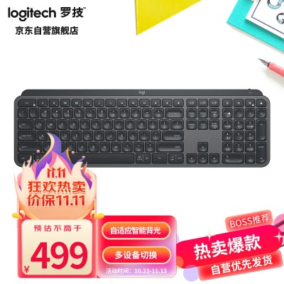 罗技（Logitech）MX Keys Mini 简约无线蓝牙 高端办公键盘 背光时尚 超薄便携a41