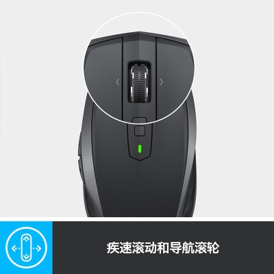 罗技（Logitech）MX Anywhere 2S 商用鼠标 无线蓝牙鼠标 办公鼠标 右手鼠标 优联 儒雅黑 带无线2.4G接收器a41