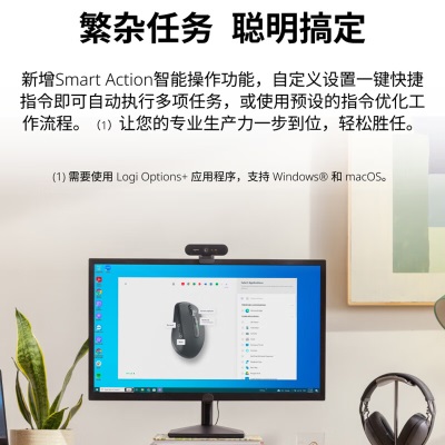 罗技（Logitech）MX Anywhere 3S 静音鼠标 无线蓝牙双模鼠标 商务办公 便携鼠标 快充长续航a41