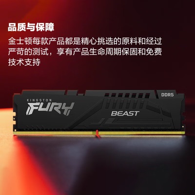 金士顿 (Kingston) FURY 8GB DDR5 5200 台式机内存条 Beast野兽系列 骇客神条a43