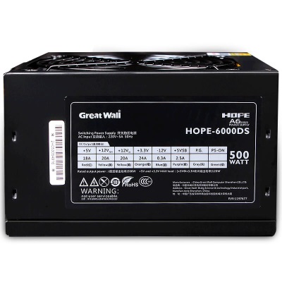 长城（GreatWall）额定500W HOPE-6000DS电脑电源a47