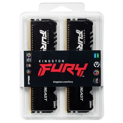 金士顿 (Kingston) FURY 16GB(8G×2)套装 DDR4 3733 台式机内存条 Beast野兽系列a43