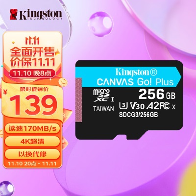 金士顿（Kingston）256GB 读速95MB/s U1 A1a43