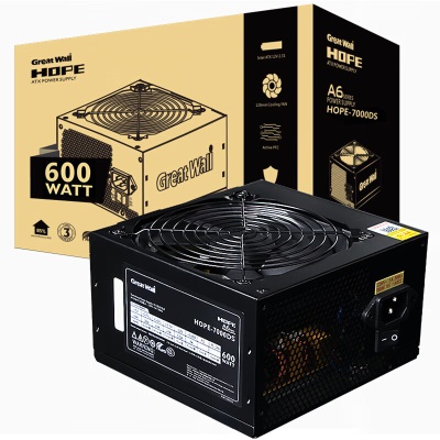 长城（Great Wall）HOPE-7000DS电源额定600W+长城阿基米德9白色宽体机箱360水冷位a47