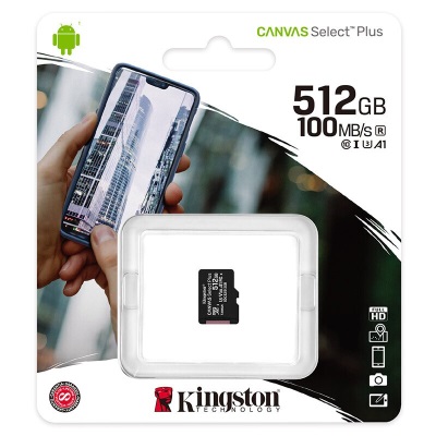 金士顿（Kingston）512GB TF（MicroSD） 存储卡 U3 A1 V30 手机内存卡a43