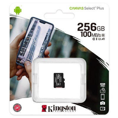 金士顿（Kingston）256GB TF（MicroSD） 存储卡 U3 A1 V30 手机内存卡a43