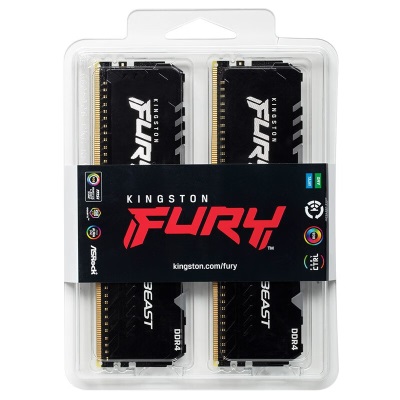 金士顿 (Kingston) FURY 16GB(8G×2)套装 DDR4 3600 台式机内存条 Beast野兽系列a43