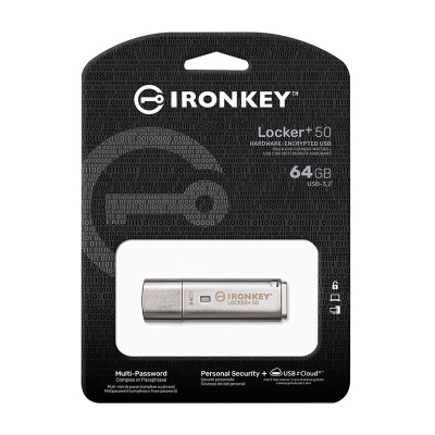 金士顿（Kingston）64GB USB3.2 Gen1 U盘 IKLP50 256位AES专业硬件加密a43