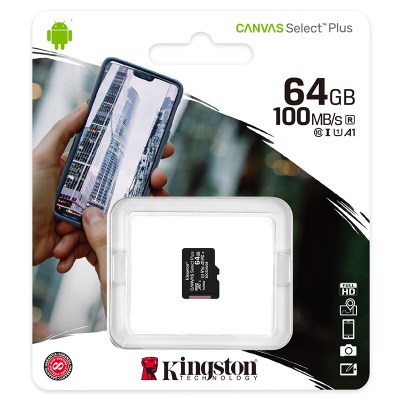 金士顿（Kingston）64GB TF（MicroSD） 存储卡 U1 A1 V10 手机内存卡a43