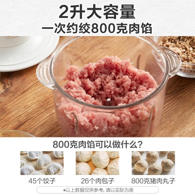 小熊（Bear）绞肉机家用 绞馅机 碎肉机 电动多功能料理搅拌机打肉机饺子肉馅蒜蓉机 搅肉机QSJ-C03A1a57g