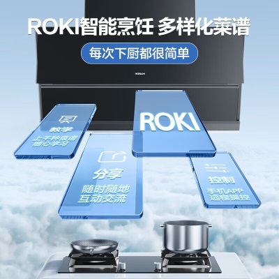 老板（Robam）灵犀全自动侧吸油烟机26大吸力变频抽油烟机家用燃气灶具烟灶套装29A9S套装a58